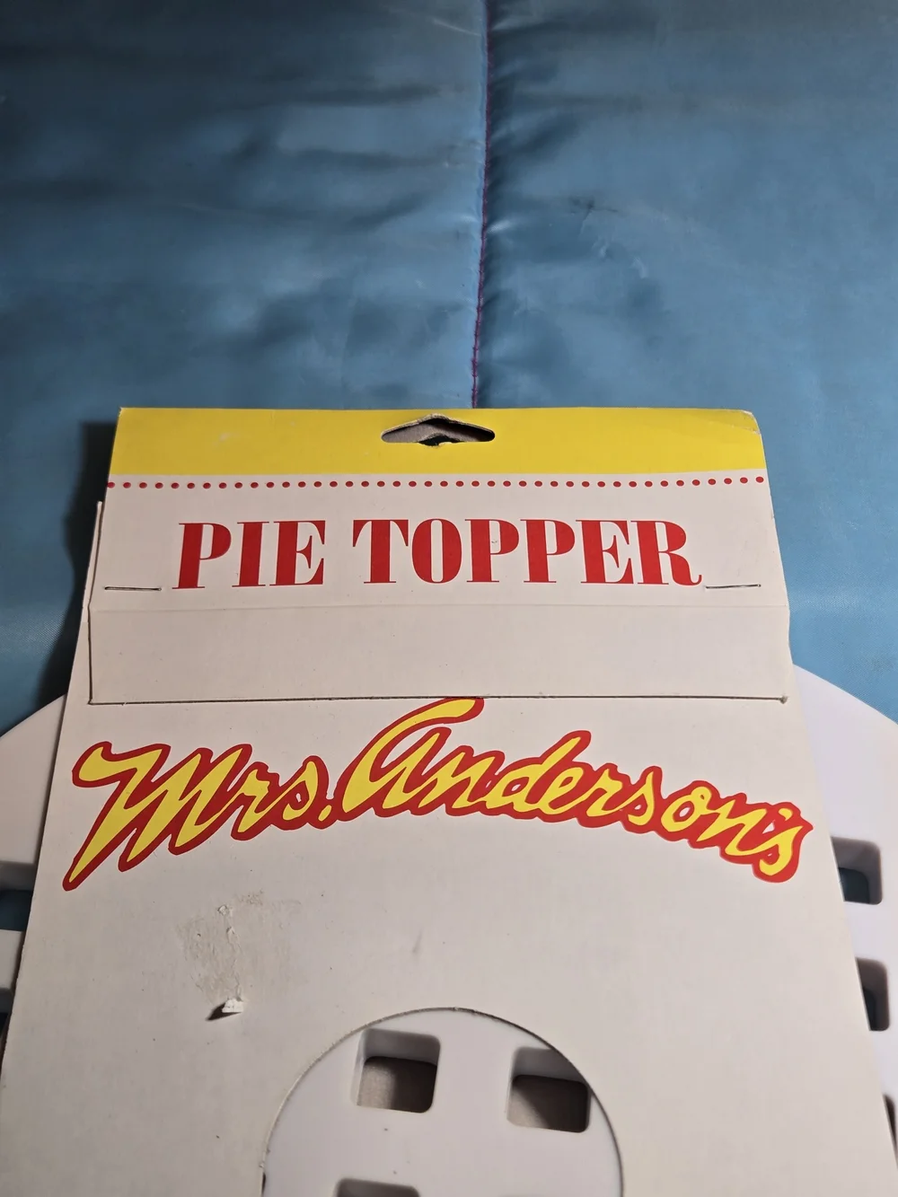 NEW! Vintage Mrs. Anderson’ Pie Topper Cut-Out Baking Tool Box Lattice Design